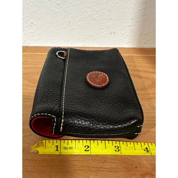Dooney & Bourke Black Pebbled Leather Clutch Wallet Pouch EUC - Picture 5 of 7